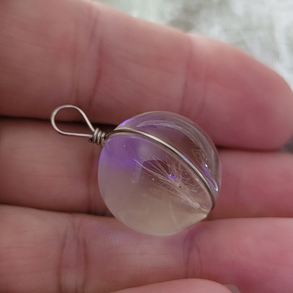 Wish dandelion pendant